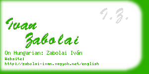 ivan zabolai business card