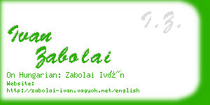 ivan zabolai business card